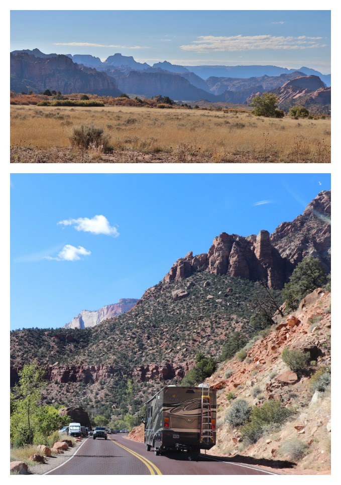 Driving through Zion.